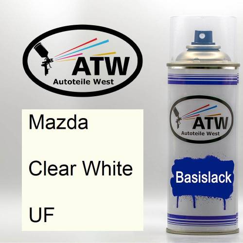 Mazda, Clear White, UF: 400ml Sprühdose, von ATW Autoteile West.